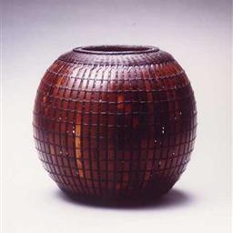 花籠　銘古代線文花籠